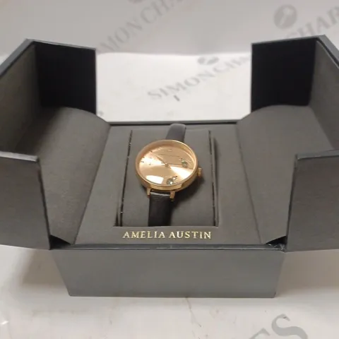 AMELIA AUSTIN SMALL SPIDER DETAILED ROSE GOLD WATCH BOXED