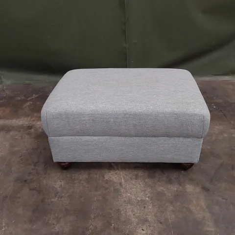 QUALITY DESIGNER FABRIC UPHOLSTERED FOOTSTOOL