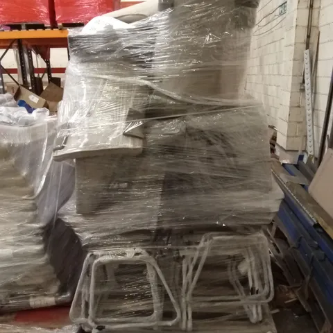 PALLET OF ASSORTED INCOMPLETE DINING CHAIR PARTS AND PIECES 