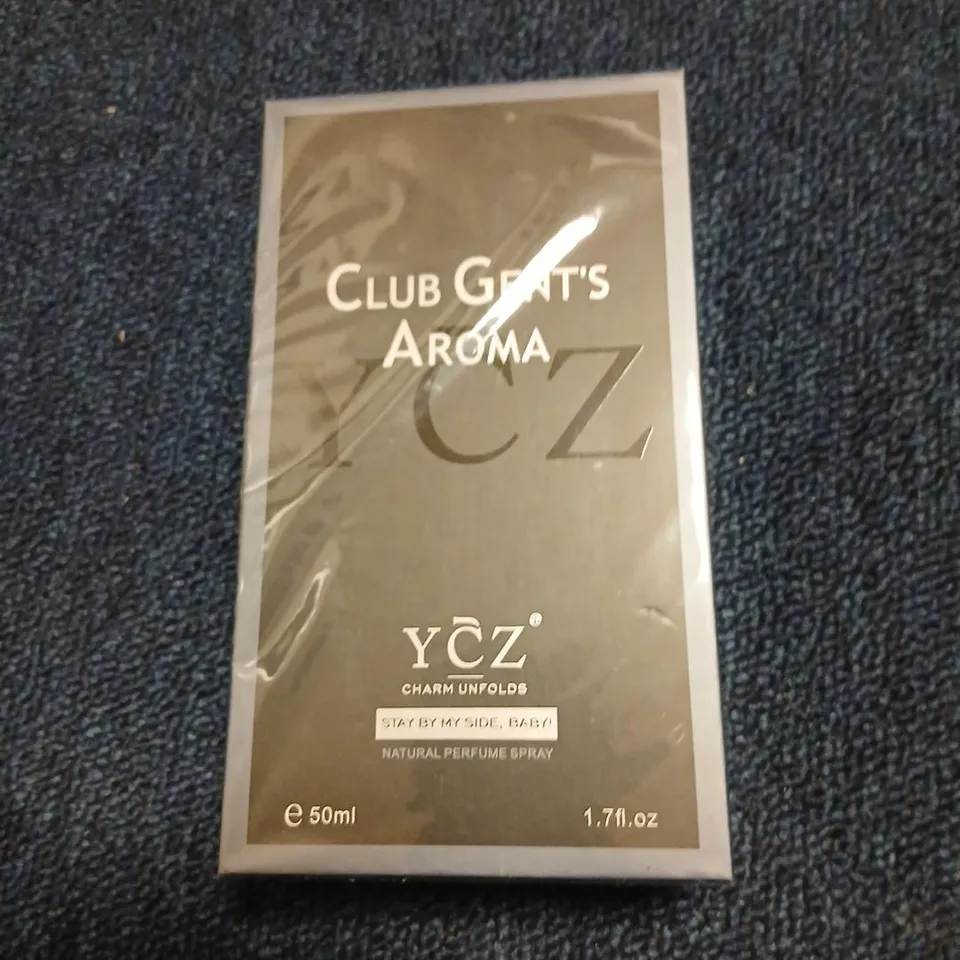 BOXED AND SEALED CLUB GENT'S AROMA YCZ CHARM UNFOLDS NATURAL PERFUME SPRAY 50ML