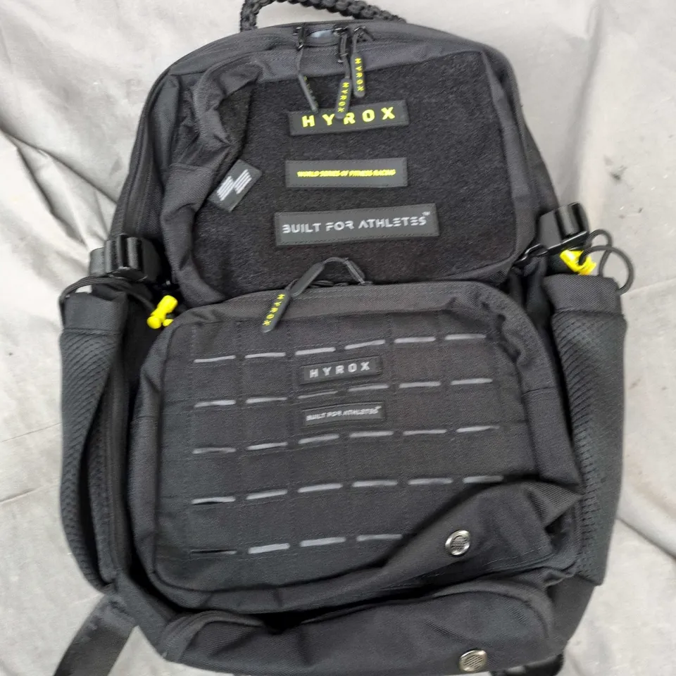 HYROX BACKPACK – BLACK GYM BAG, BUILT FOR ATHLETES (WORLD SERIES OF FITNESS RACING)