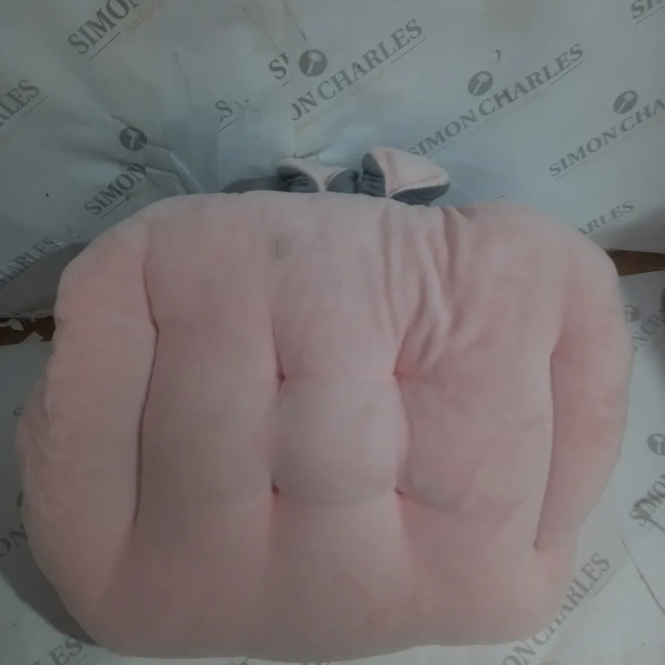 PINK AND GREY BUNNY EAR FLUFFYU CAR SEAT COVER