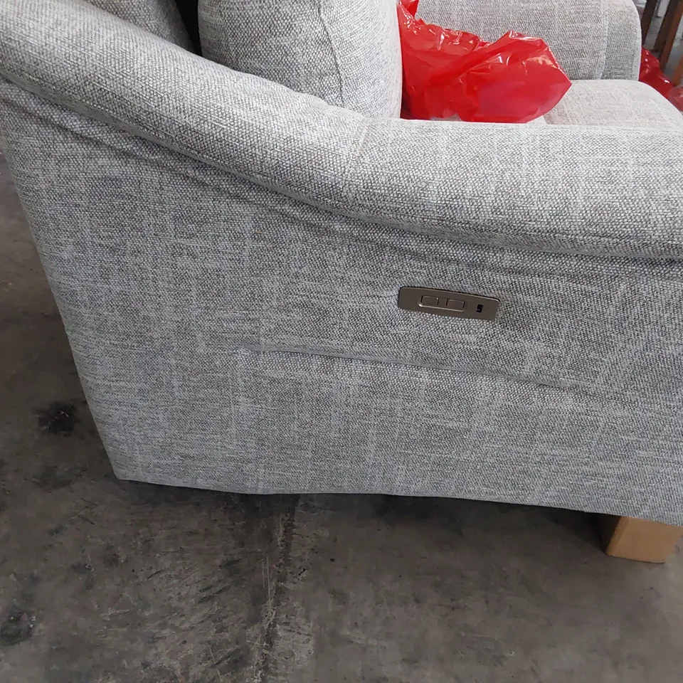 QUALITY BRITISH DESIGNER G PLAN HURST POWER RECLINING EASY CHAIR DALI CLOUD FABRIC 