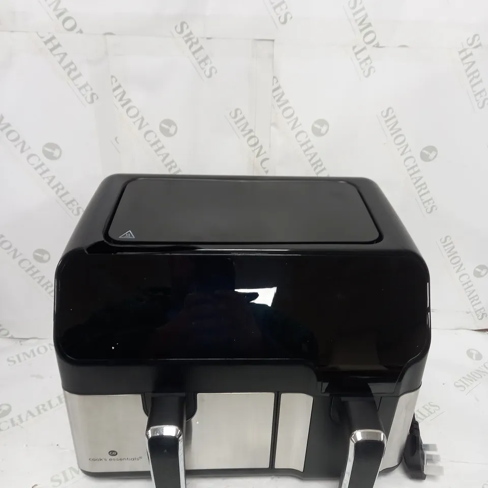 BOXED COOK'S ESSENTIALS 7.7L DUAL AIR FRYER IN BLACK