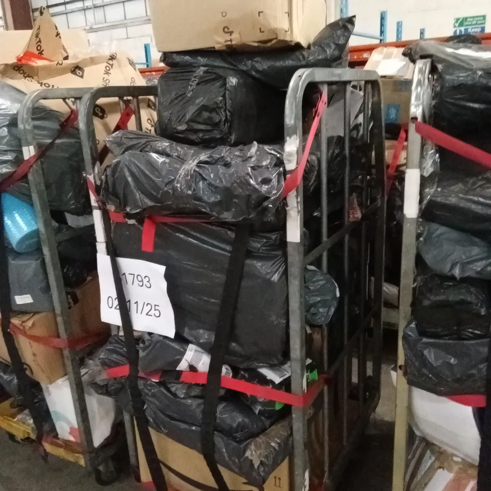 CAGE OF ASSORTED HOUSEHOLD GOODS AND PRODUCTS TO INCLUDE; WASHING LINE AND OTHER HOUSEHOLD PRODUCTS - CAGE NOT INCLUDED