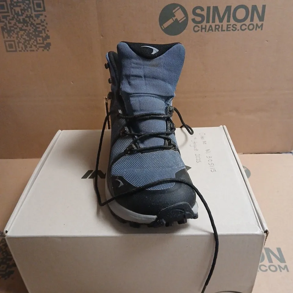 INOV-8 TRAIL SHOES – BLUE/GREY, PAIR (BOXED) UK SIZE 9.5