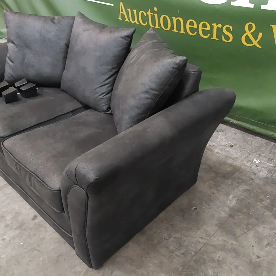 DESIGNER DURY LEATHER LOOK 2 SEATER SOFA