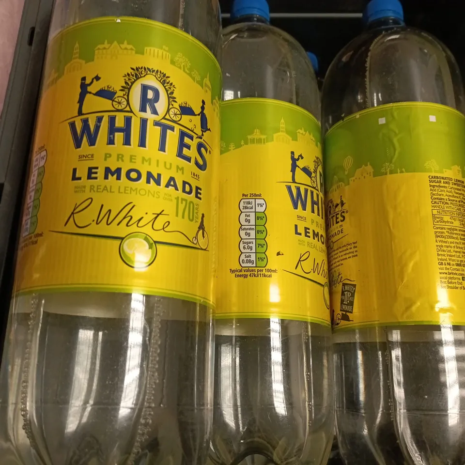 LOT OF 6 BOTTLES OF R WHITES PREMIUM LEMONADE 2L PER BOTTLE