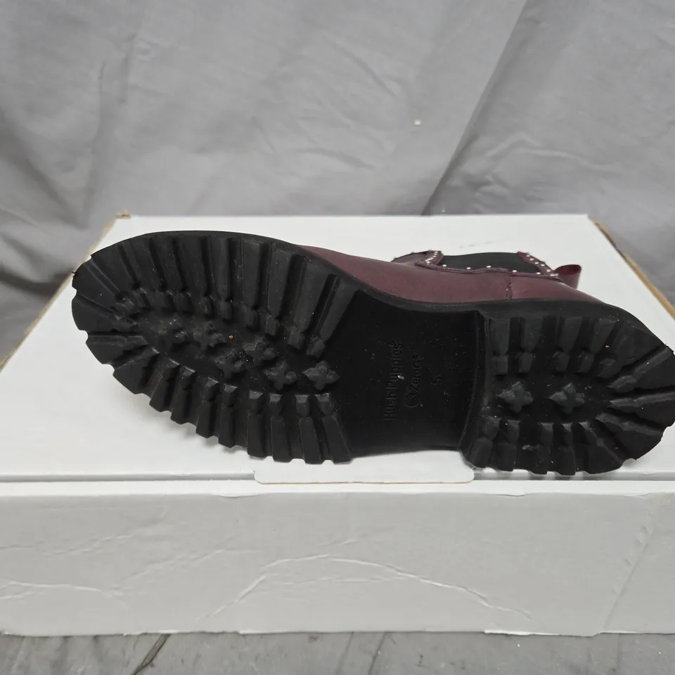 HUSH PUPPIES GWYNETH STUD BOOT – PLUM SIZE 5