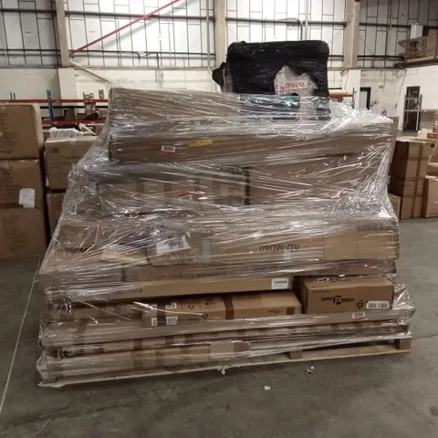 PALLET OF ASSORTED INCOMPLETE DESIGNER FURNITURE PARTS AND PIECES 