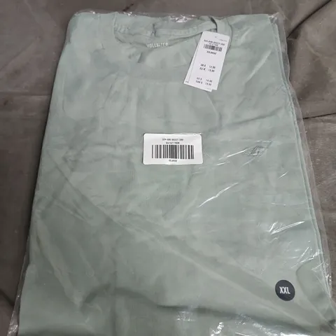 Hollister Core Fit T-Shirt – 100% Cotton, XXL, Sage Green