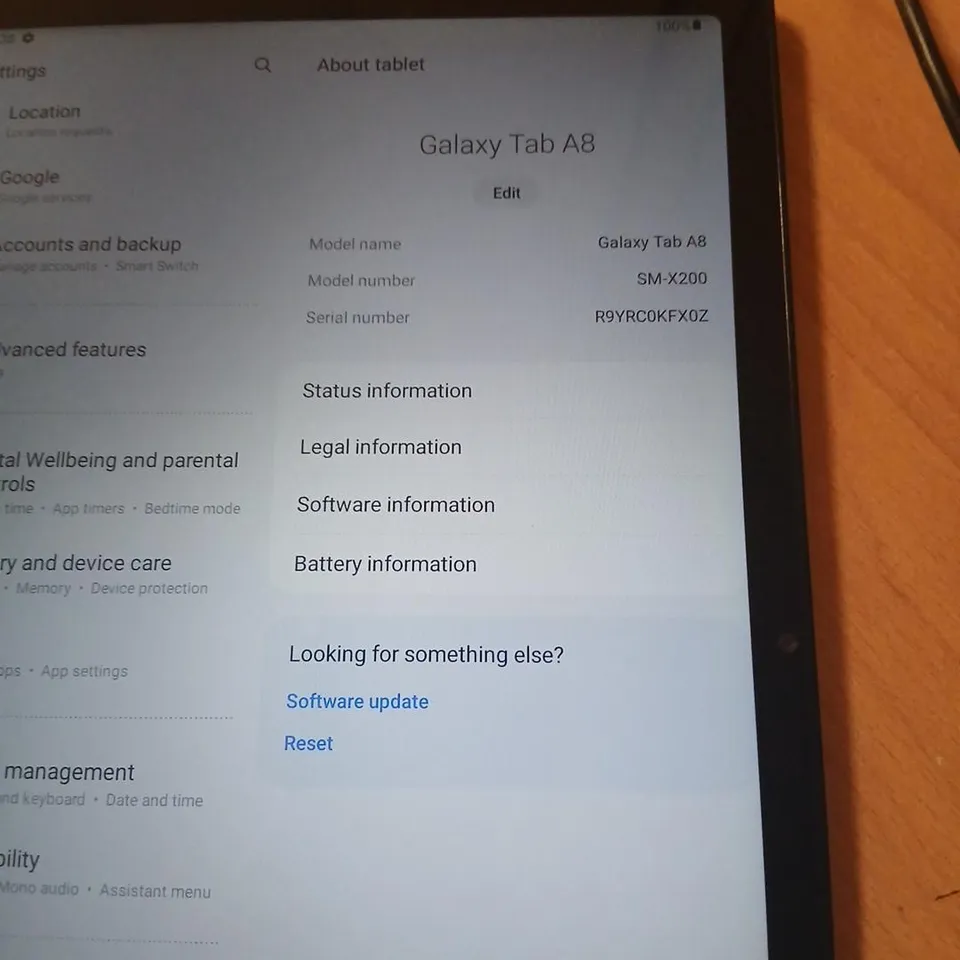 SAMSUNG GALAXY TAB A8 10.5IN TABLET – BLACK (SM-X200)