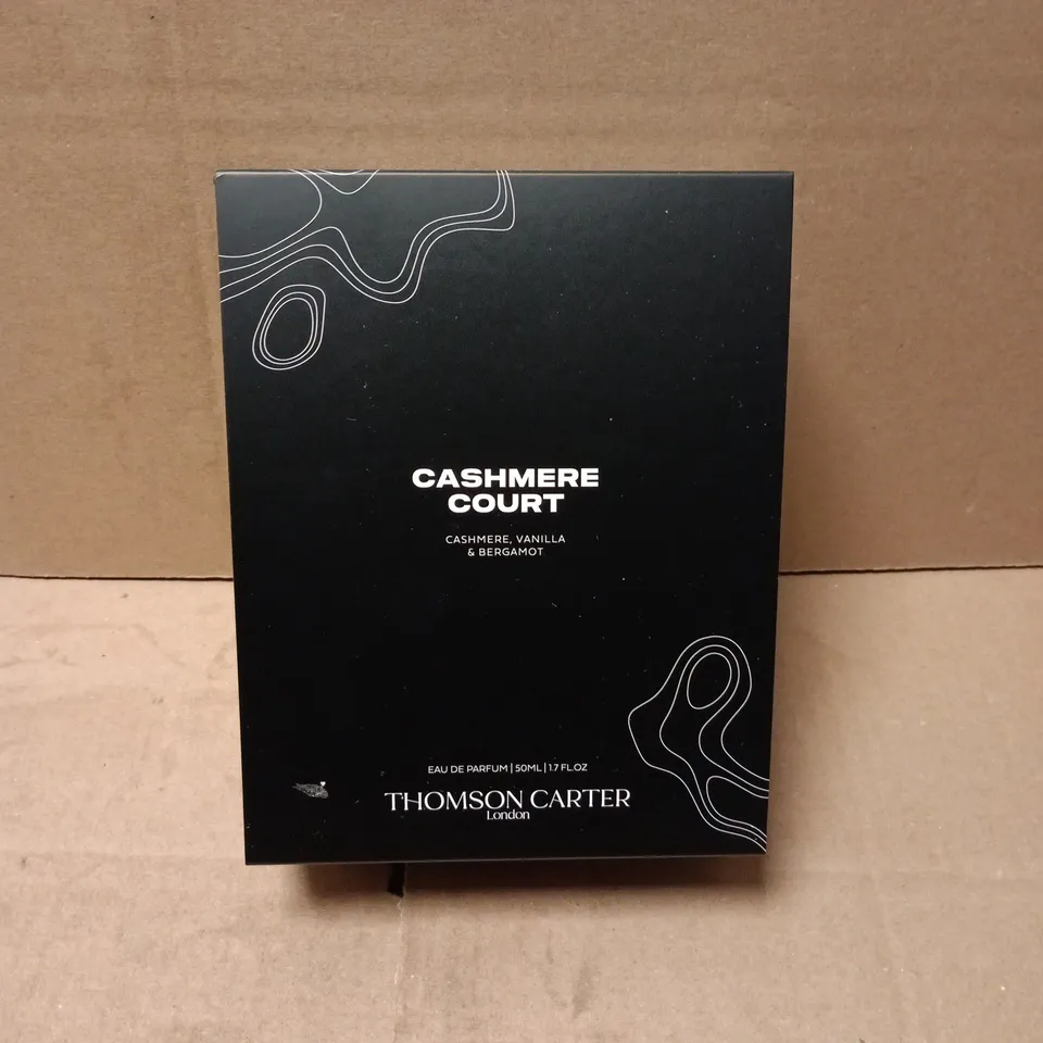 BOXED THOMAS CARTER CASHMERE COURT CASHMERE, VANILLA AND BERGAMOT 50ML EAU DE PARFUM