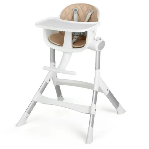 BOXED COSTWAY ADJUSTABLE BABY HIGHCHAIR WITH REMOVABLE TRAY AND 5-POINT SAFETY HARNESS 