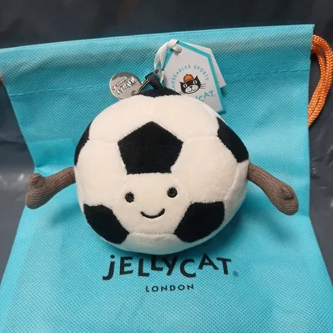 JELLYCAT LONDON AMUSEABLE FOOTBALL BAG CHARM PLUSH TOY