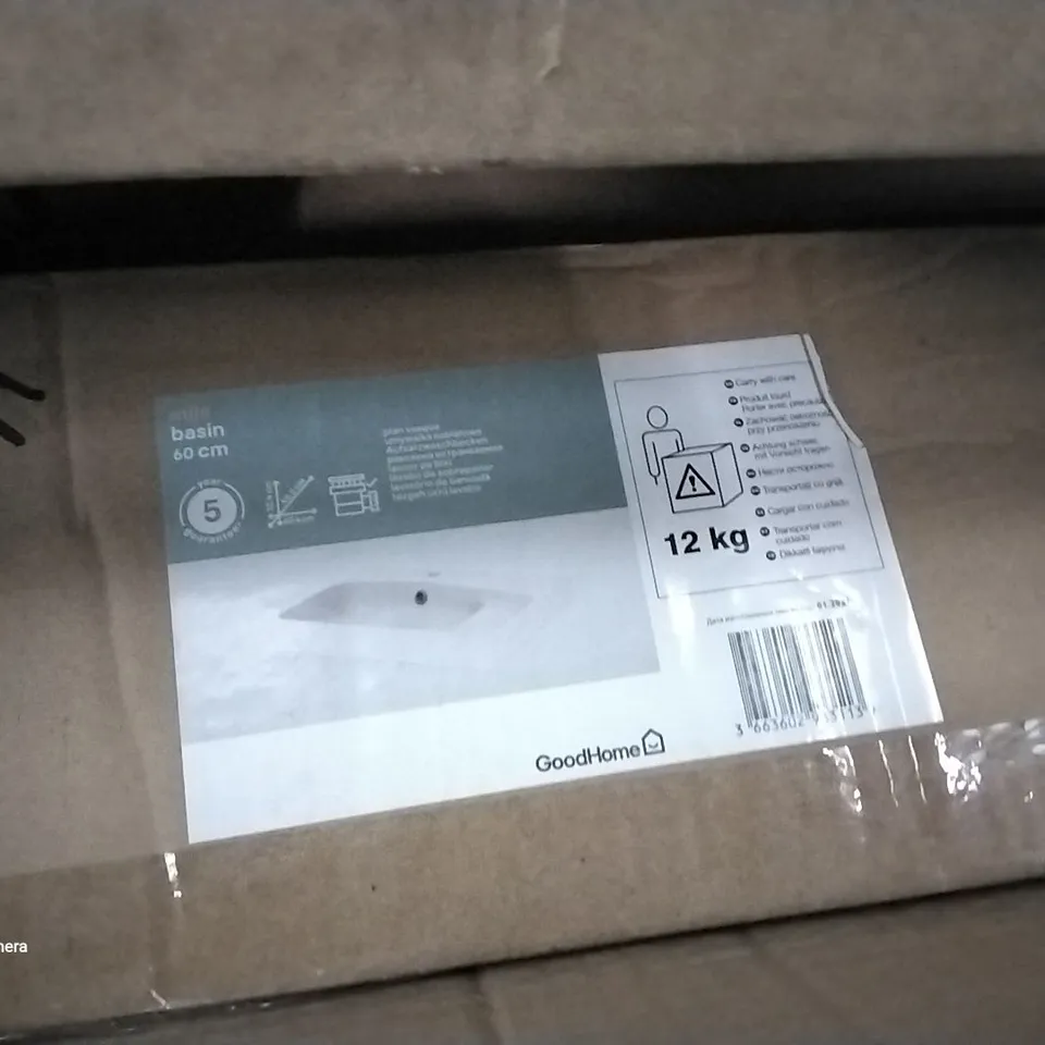 BOXED MILA WHITE BASIN APPROXIMATELY 60CM