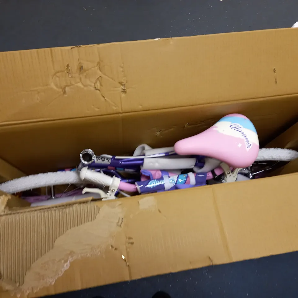 HUFFY GLIMMER 16 INCH GIRLS BIKE PURPLE PINK 5-7 YEAR OLD- COLLECTION ONLY