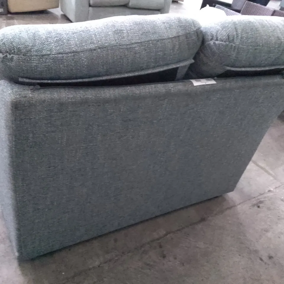 QUALITY DESIGNER G-PLAN MALVERN D 2 SEATER SOFA - DAPPLE KINGFISHER FABRIC 