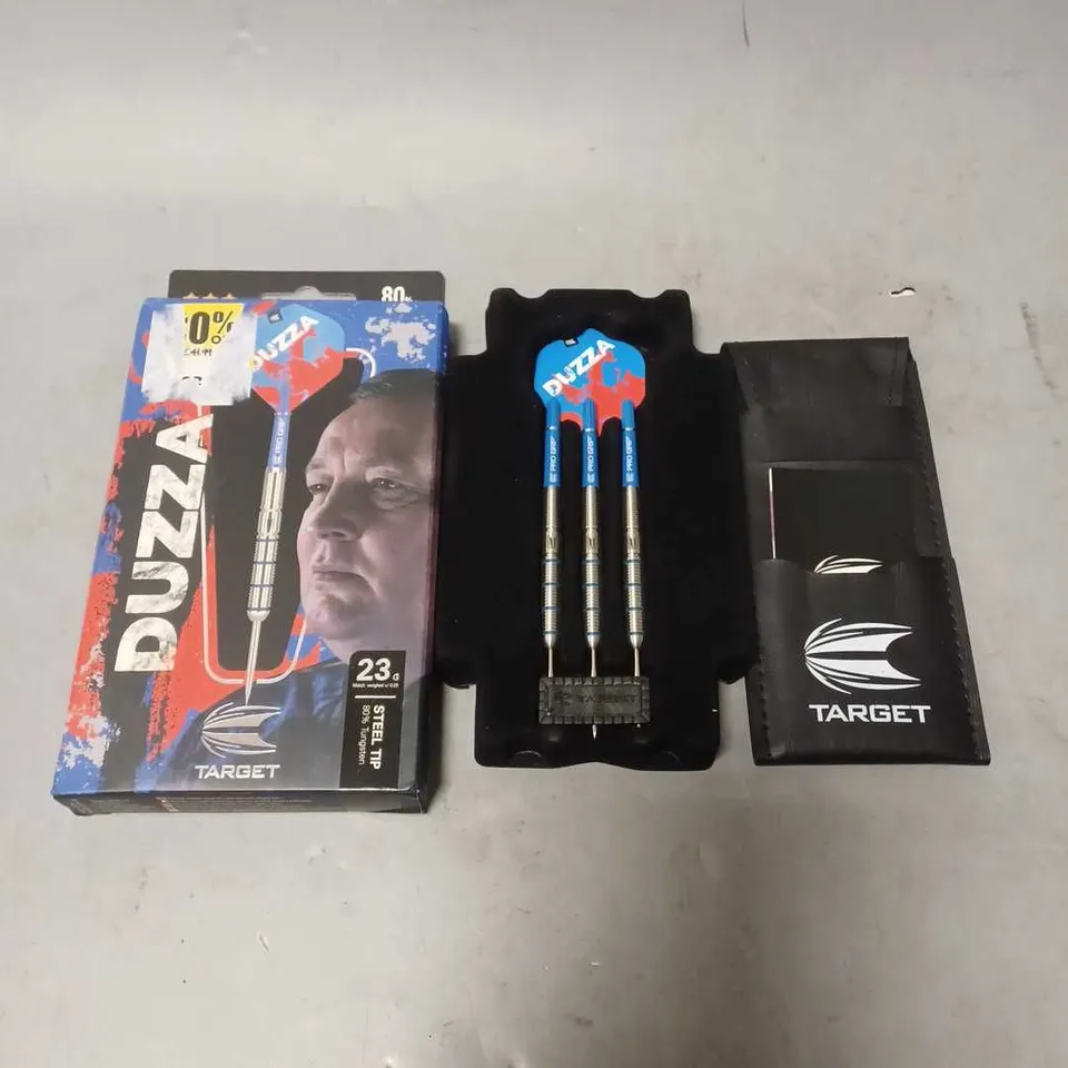 BOXED TARGET DUZZA STEEL TIP 80% TUNGSTEN DARTS 23G