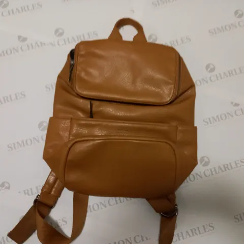 MATT&NAT BROWN LEATHER EFFECT BACKPACK