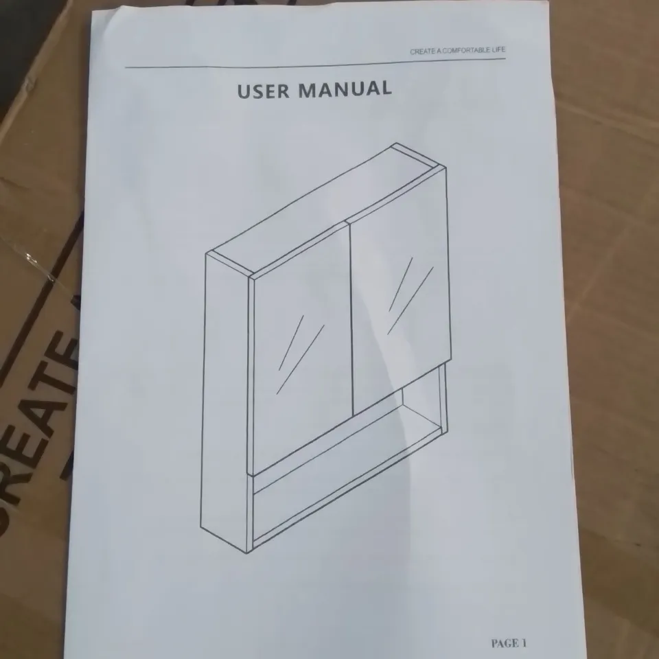 BOXED WALL HUNG WHITE SHELVING UNIT