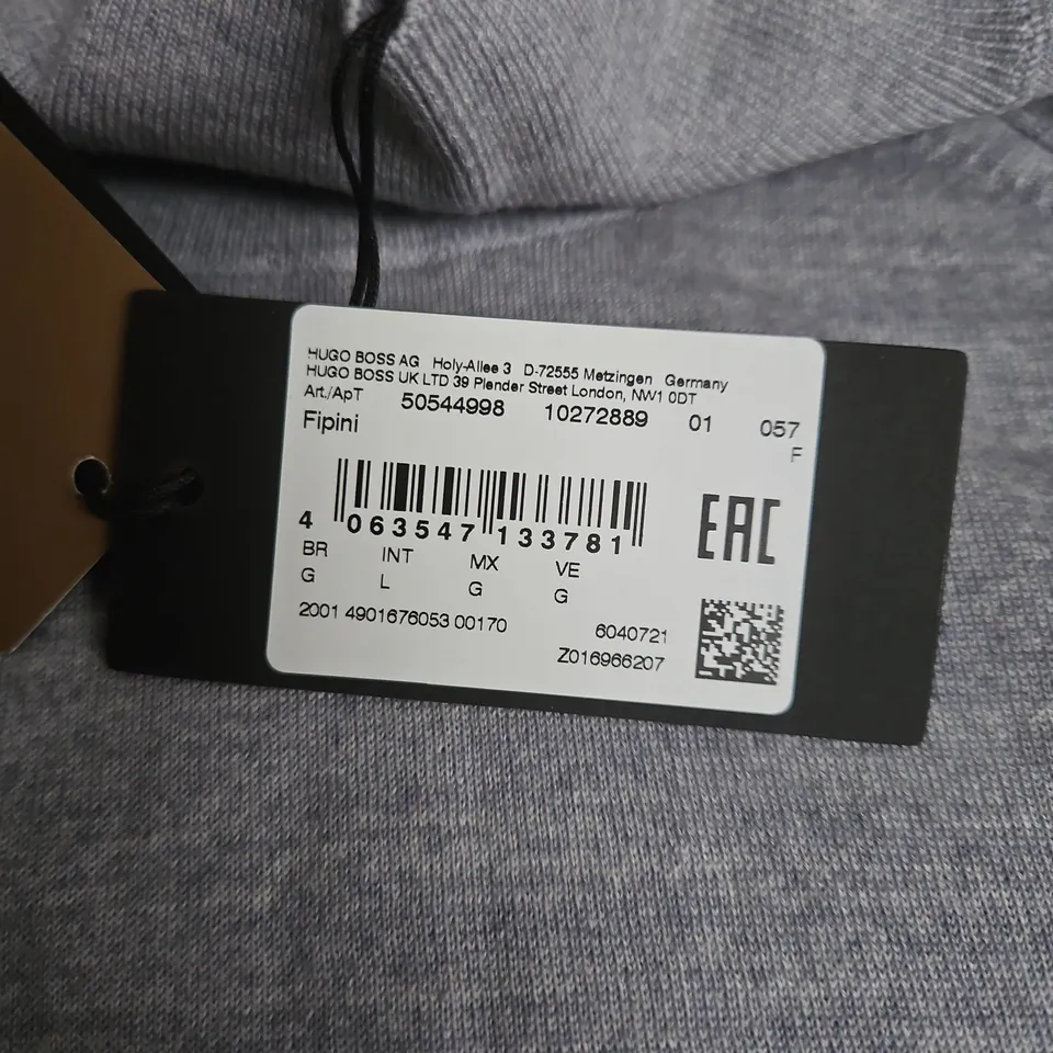 HUGO BOSS SUPERFINE MERINO SLEEVELESS KNIT TOP – GREY - LARGE