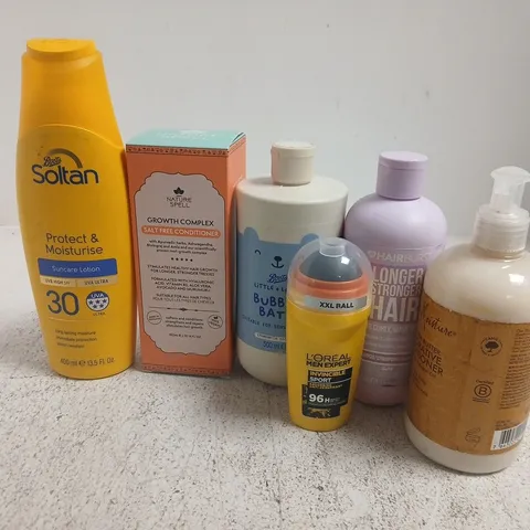 APPROXIMATELY 15 ASSORTED HEALTH & BEAUTY PRODUCTS TO INCLUDE SHEA MOISTURE RAW SHEA BUTTER CONDITIONER, LOREAL MEN EXPERT INVINCIBLE SPORT, NATURE SPELL SALT FREE CONDITIONER, ETC - COLLECTION ONLY