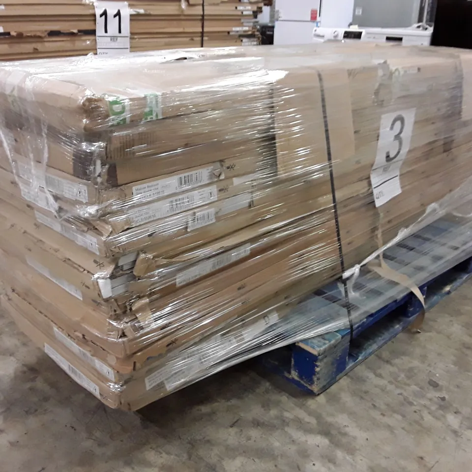 PALLET OF APPROXIMATELY 17 ASSORTED FLATPACK FURNITURE PARTS