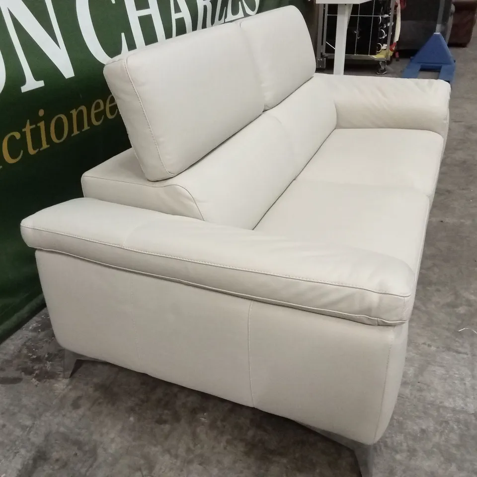 QUALITY DESIGNER ITALIAN MADE FLAVIO 3 SEATER SOFA - SAND LEATHER