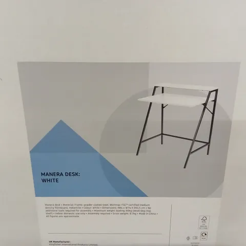 BOXED MANERA DESK - WHITE (1 BOX)