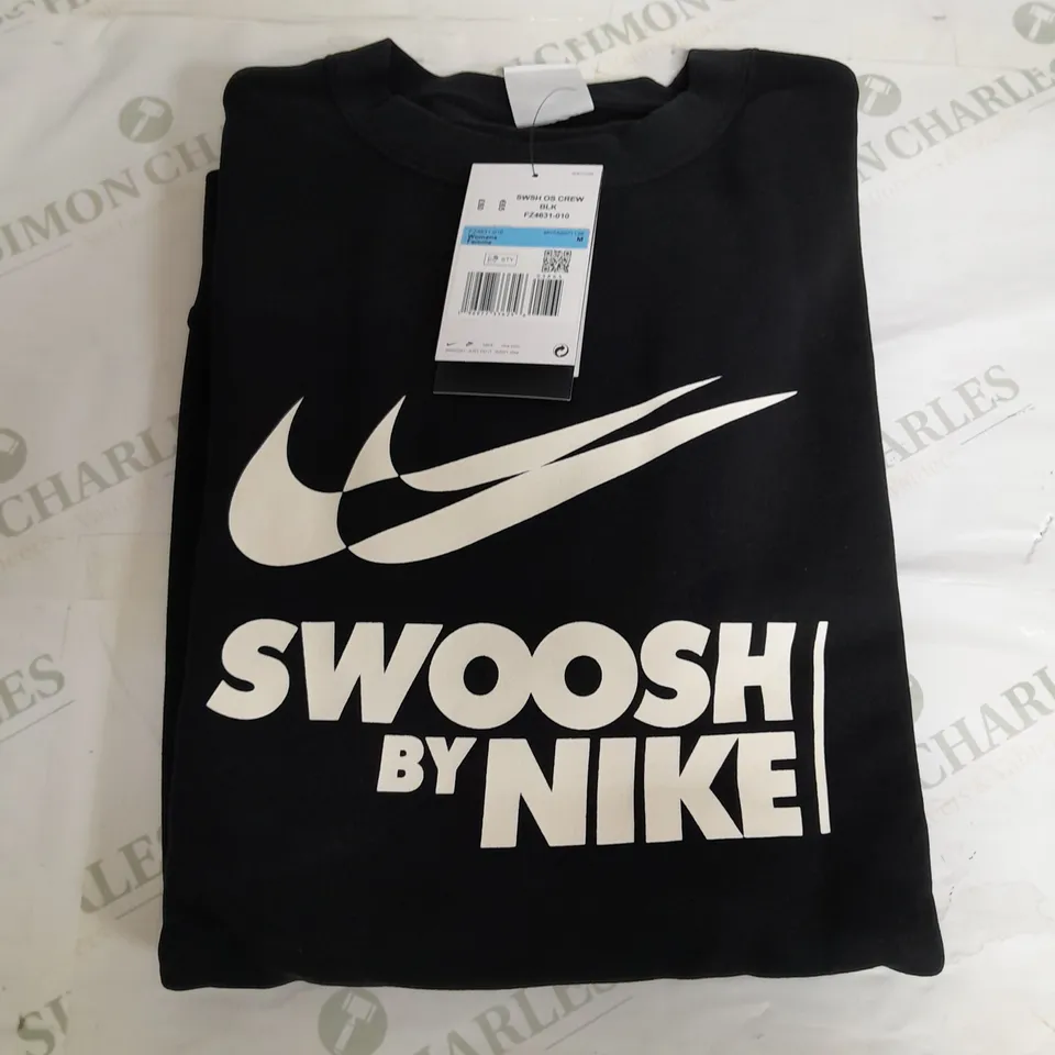 NIKE SWOOSH BY NIKE JUMPER IN BLACK - MEDIUM