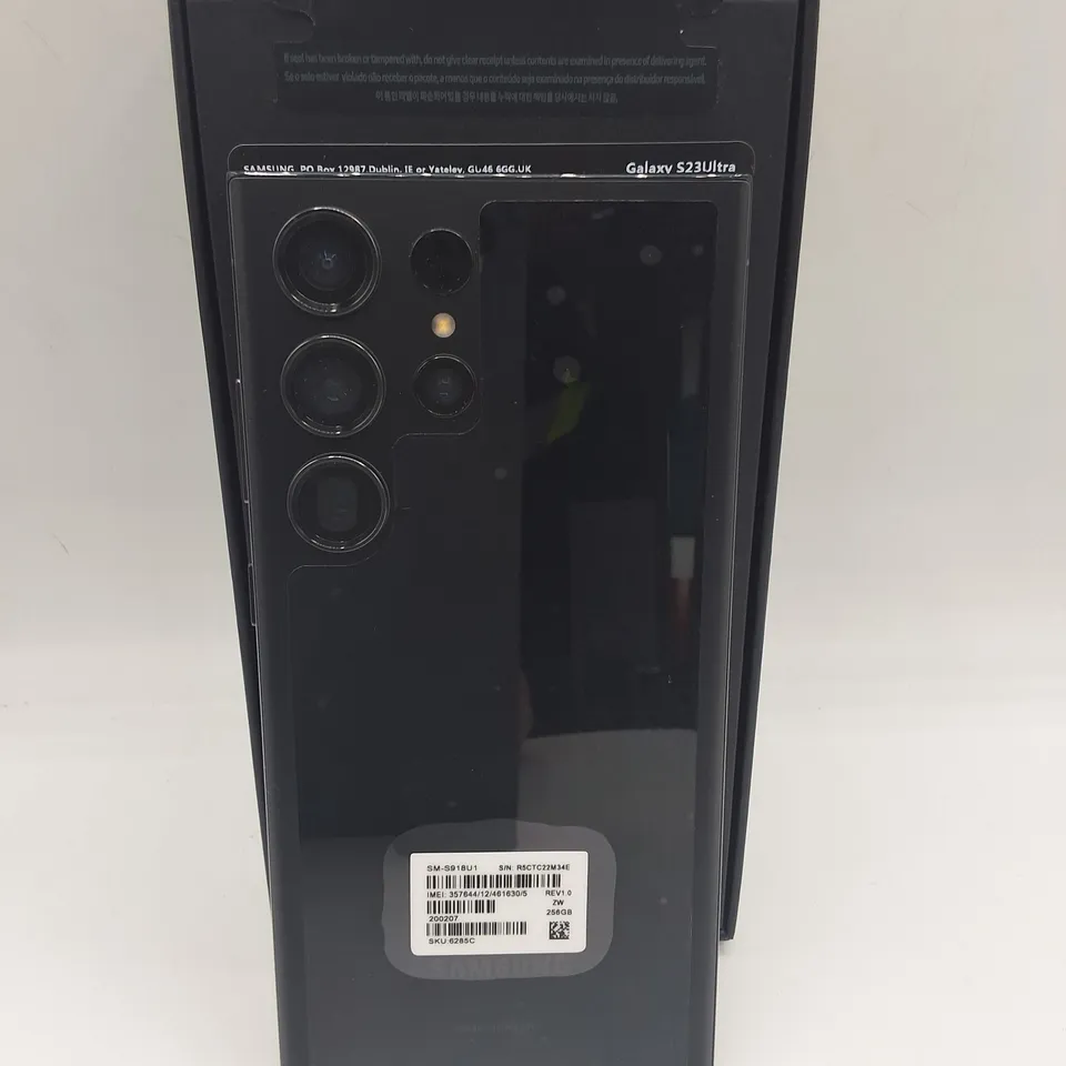 BOXED SAMSUNG GALAXY S23 ULTRA 256GB IN PHANTOM BLACK - SM-S918U1