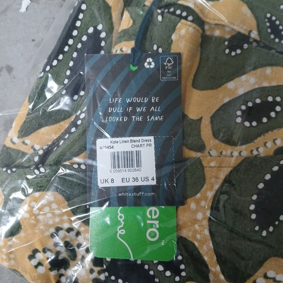 WHITE STUFF KATE LINED BLEND DRESS UK 8. BAGGED