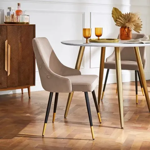BOXED ARIANA SET OF 2 DINING CHAIRS MNK VELVET