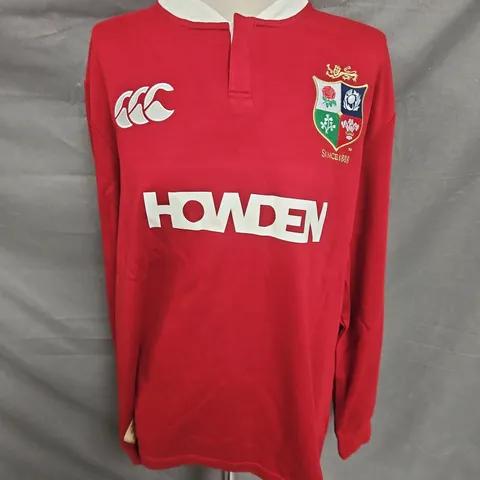 CANTERBURY BRITISH & IRISH LIONS CLASSIC JERSEY IN RED SIZE XL