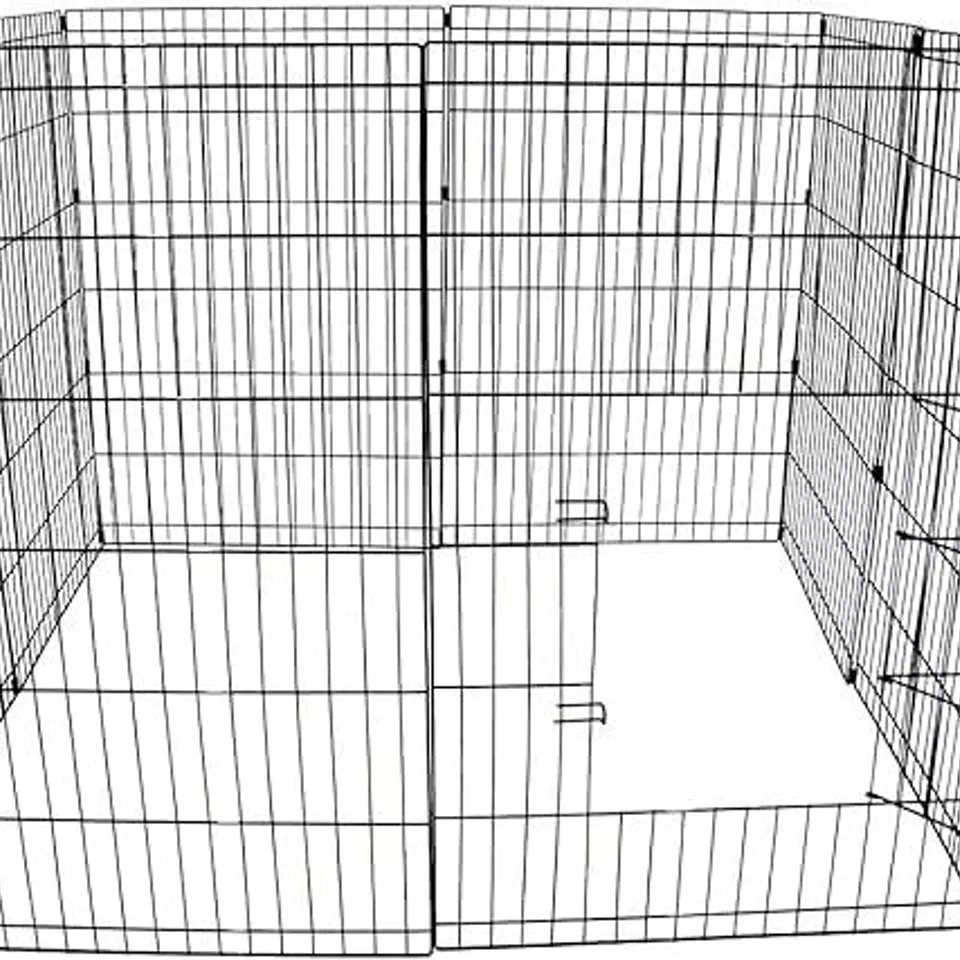 OYPLA 91CM LARGE FOLDING PET DOG RABBIT RUN PLAY PEN CAGE ENCLOSURE FENCE