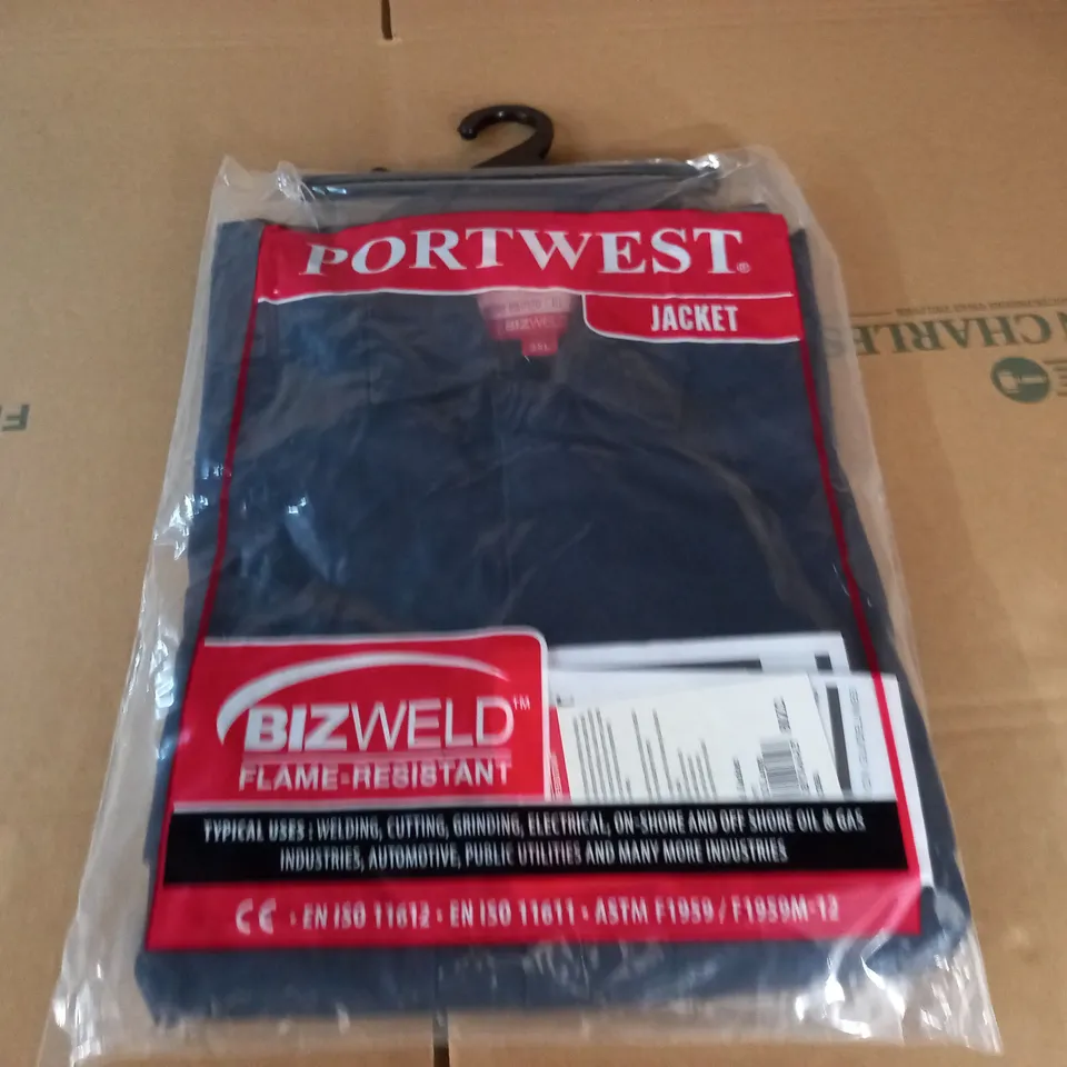 BAGGED PORTWEST BIZWELD NAVY JACKET - XXX LARGE