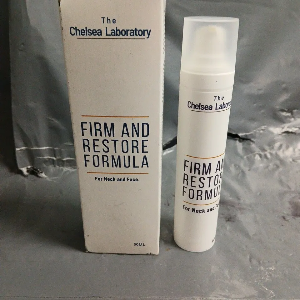 BOXED THE CHELSEA LABORATORY FIRM AND RESTORE FORMULA 50ML