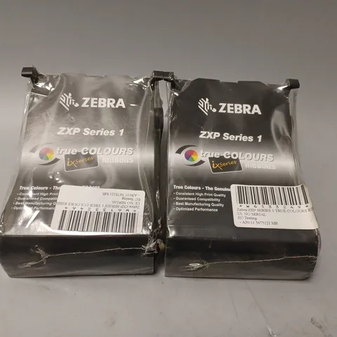 BOX OF APPROX 15 ZEBRA ZXP SERIES 1 TRUE COLOUR RIBBONS