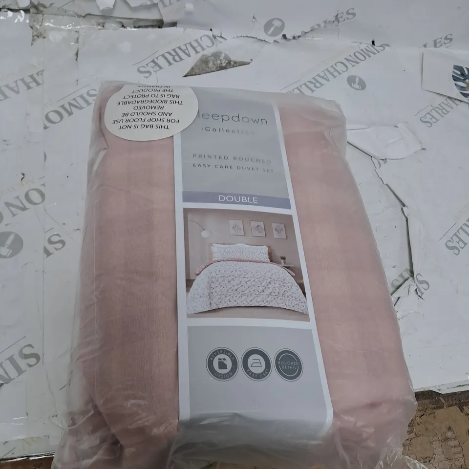 SLEEPDOWN COLLECTION PRINTED EASY CARE DUVET SET - DOUBLE 