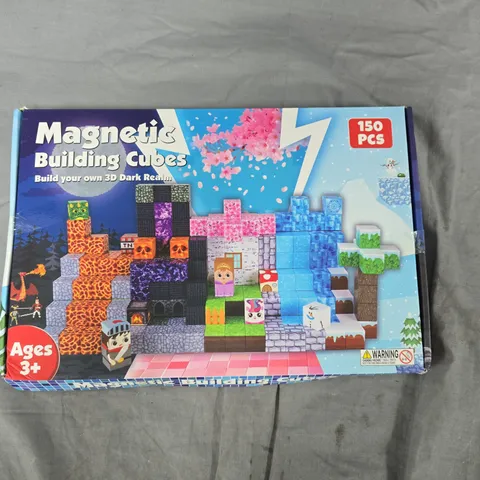 MAGNETIC BUILDING CUBES – 150 PIECES, BOXED (AGES 3+)