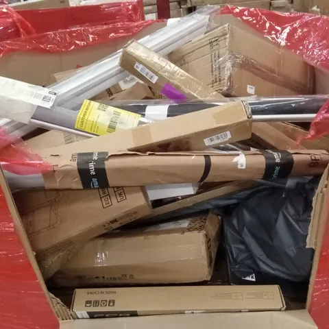 PALLET OF ASSORTED HOUSEHOLD GOODS AND PRODUCTS TO INCLUDE; BLINDS, TOILET SEATS,ASSIST HAND RAIL ETC