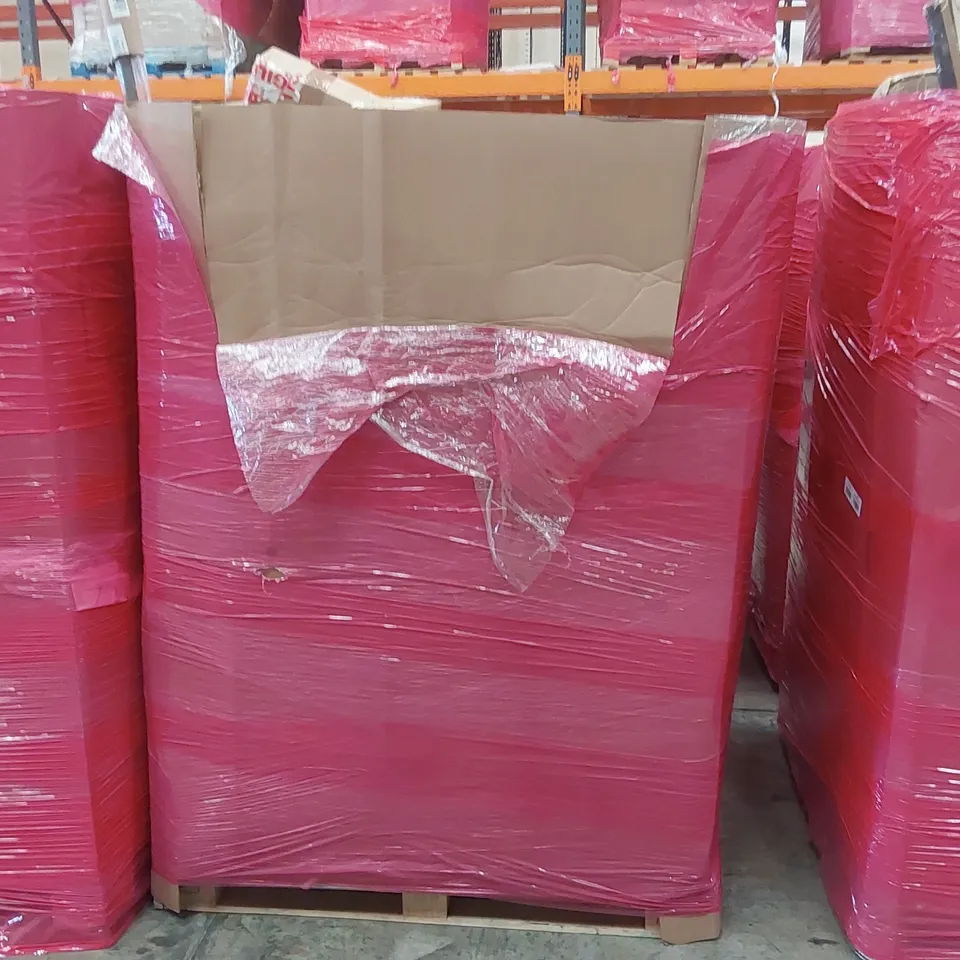 PALLET OF ASSORTED ITEMS INCLUDING: FOOD PROCESSOR, UNDERSINK WATER FITRATION, DALUOBO SINK, ARTIFICIAL CHRISTMAS TREE, STAR STAR LIGHT ECT