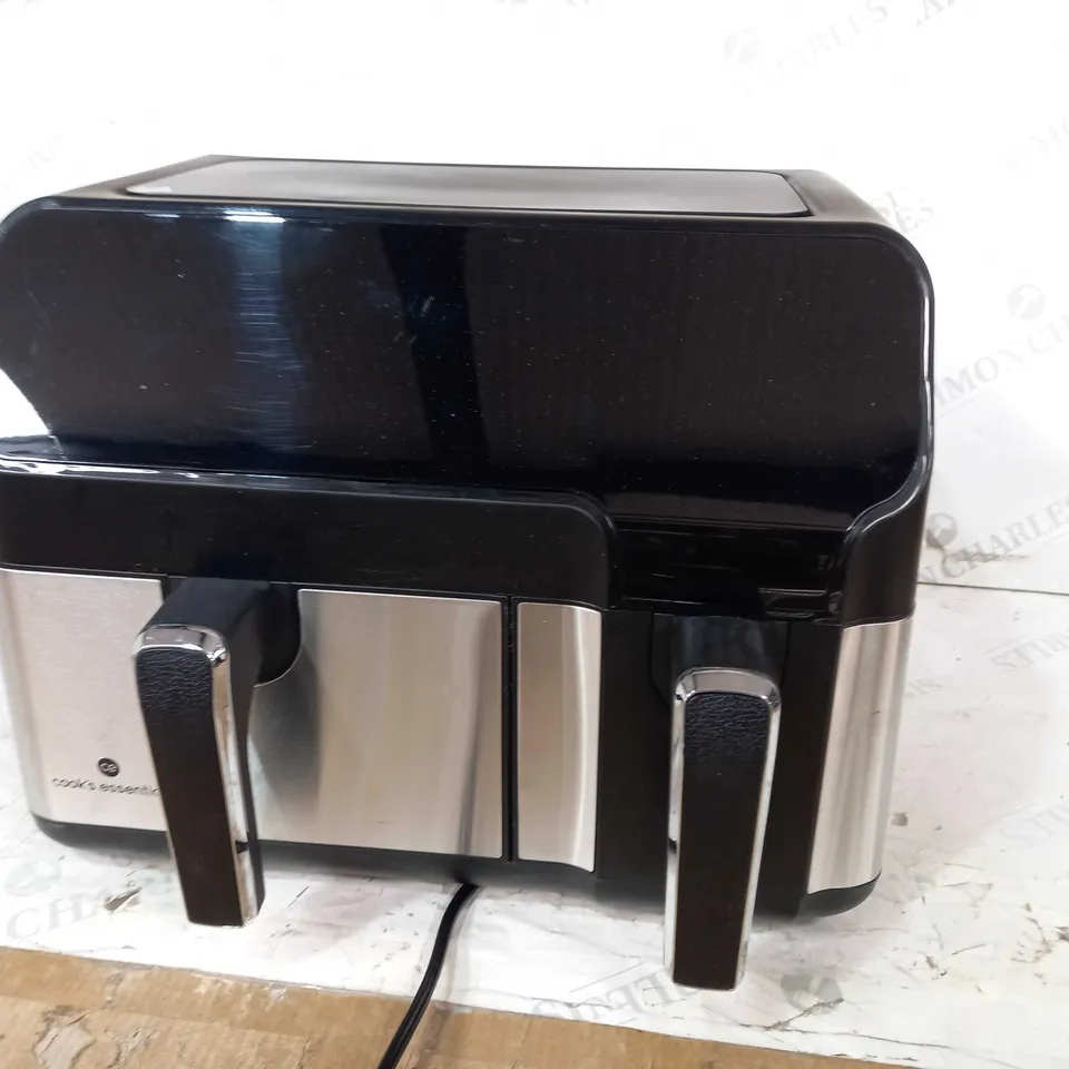COOK'S ESSENTIALS 7.7L DUAL AIR FRYER, BLACK