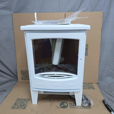 DOMU 1800W ELECTRIC FIREPLACE HEATER – WHITE