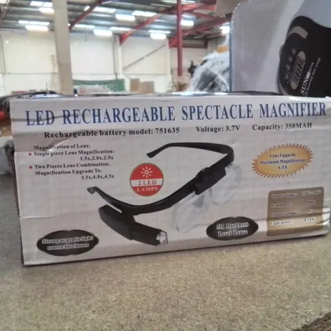 BOXED LED RECHARGEABLE SPECTACLE MAGNIFIER