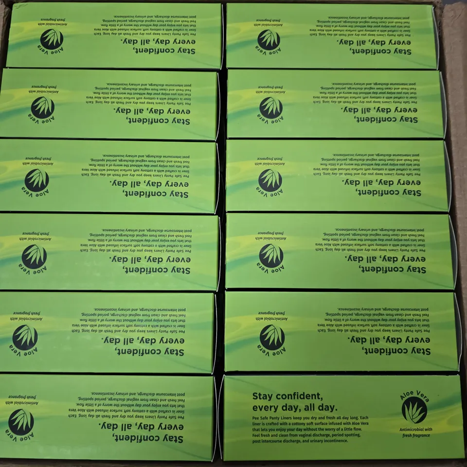 PEE SAFE PANTY LINERS WITH ALOE VERA – 50 LINERS PER BOX, STAY CONFIDENT DAILY WEAR, PACK OF 36