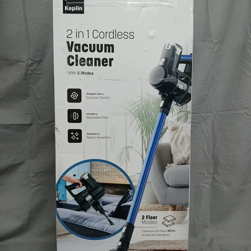 KEPLIN 2-IN-1 CORDLESS VACUUM CLEANER – BOXED