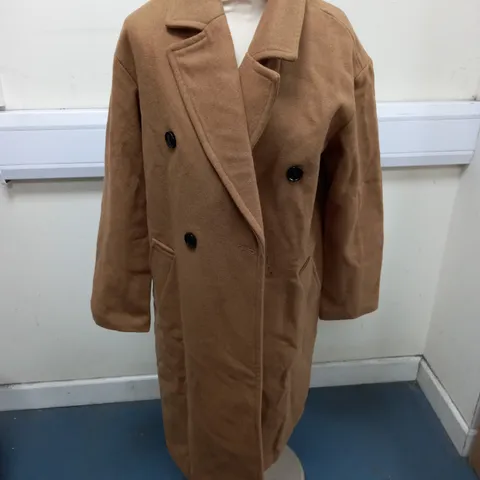 REPLAY LONGLINE COAT IN CAMEL - 36 FR