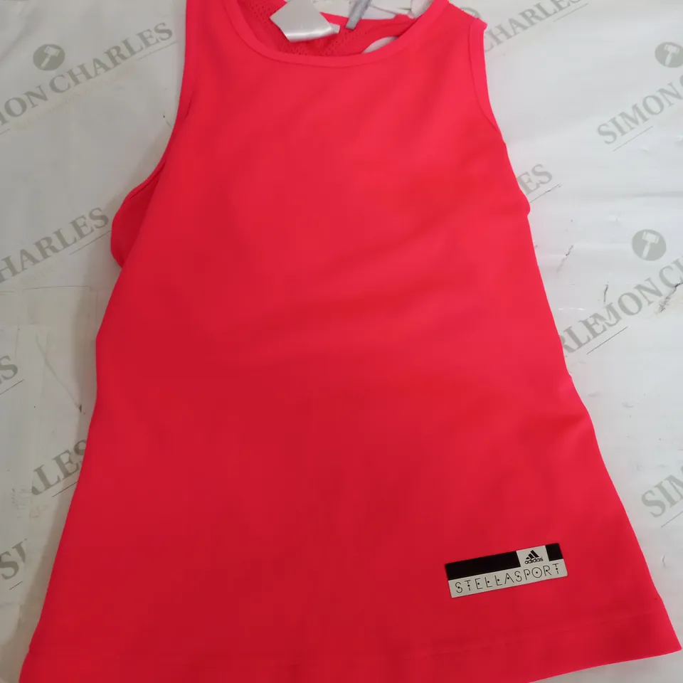 ADIDAS CLIMATE STELLASPORTS VEST IN CORAL - UK SMALL